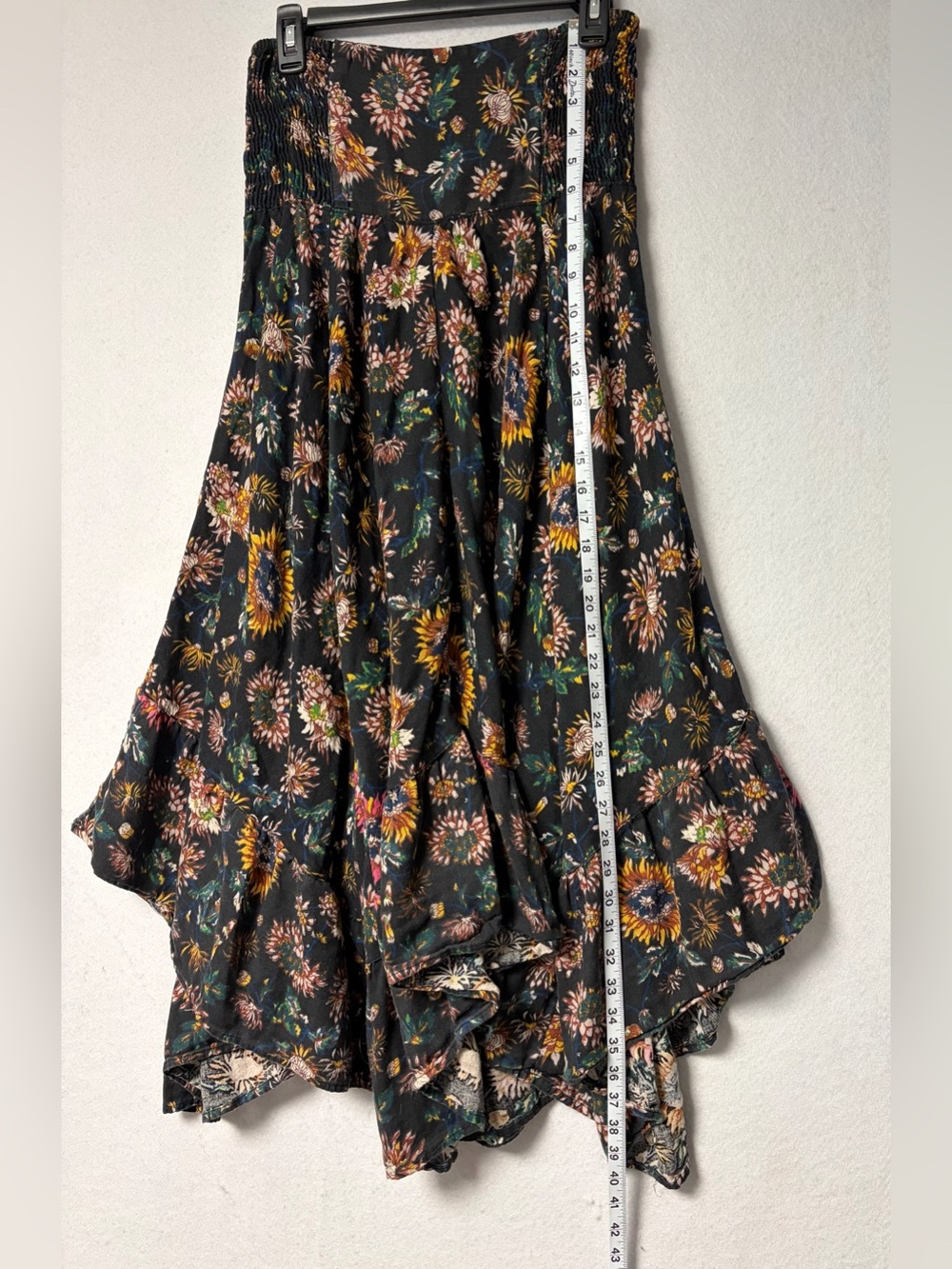 Natural Life Convertible Skirt Dress 2 in 1 Boho Floral Handkerchief Hem Size M - Picture 13 of 14